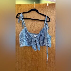 Fe Noel x Target Blue Patterned Crop Top